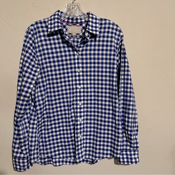 Banana Republic Soft Wash Blue Gingham Button Down Shirt - Picture 2 of 6